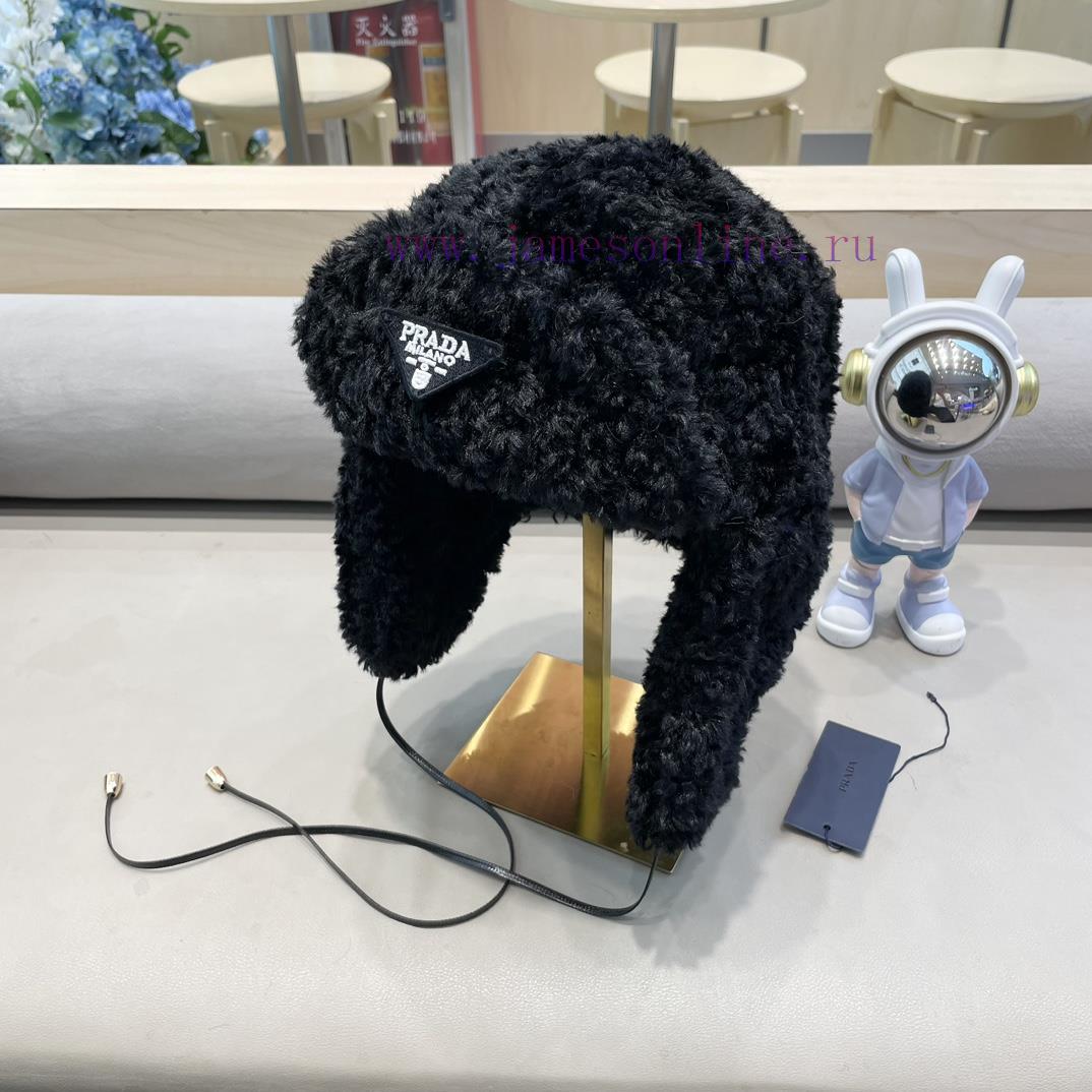 Prada lambhair ear protection hat, Lei Feng hat, warm flying hat, children's autumn and wintpv1evyn5 - Image 9