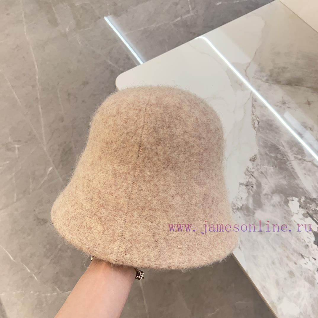 YSL Saint Laurent 2024 New Wool Brand Leather Label Plush Fisherman's HatVersatile Leisure~A2ex2shes - Image 7