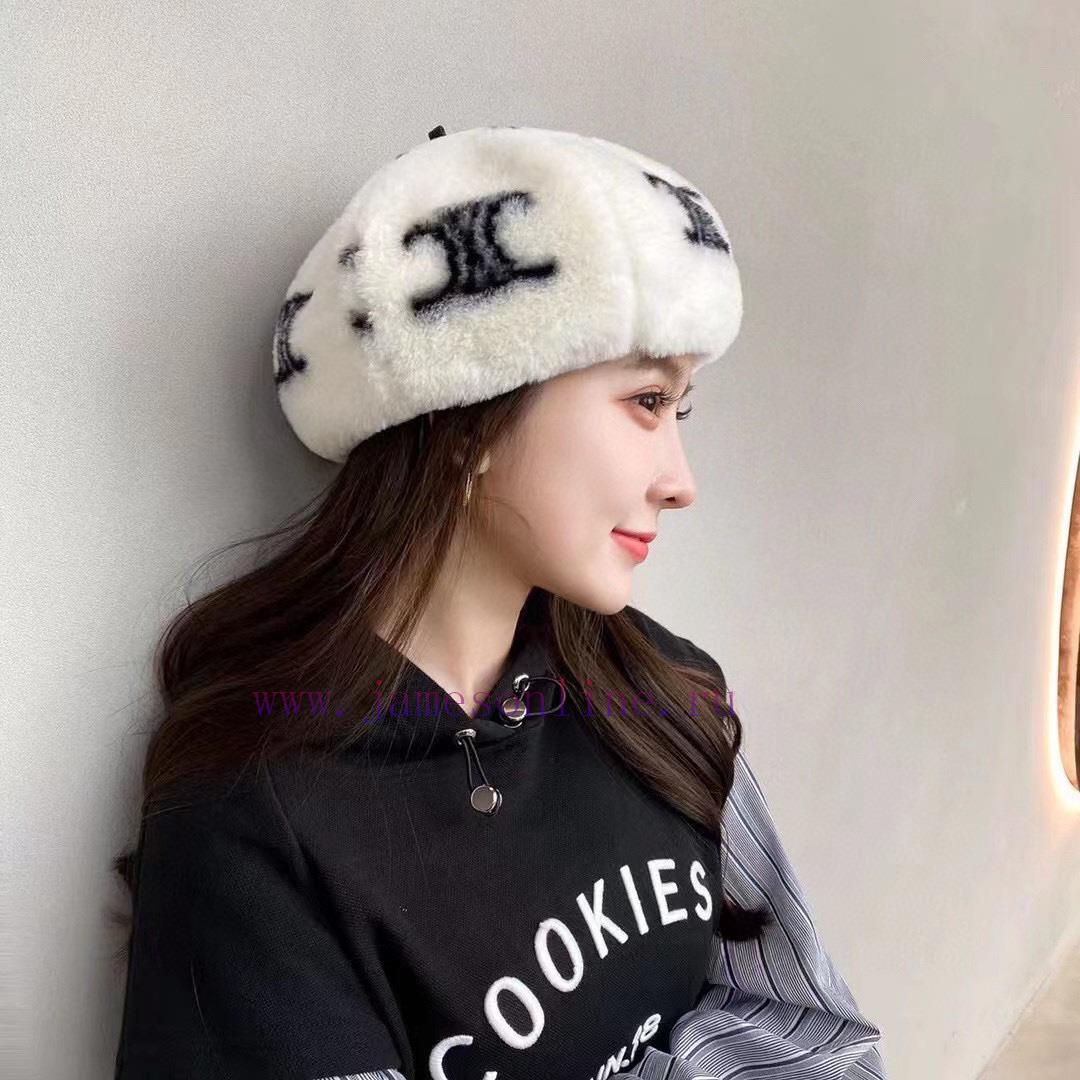 Celine's new autumn and winter beret, hairy bud octagonal hat, with a head circumference of ic7oob5h - Image 3