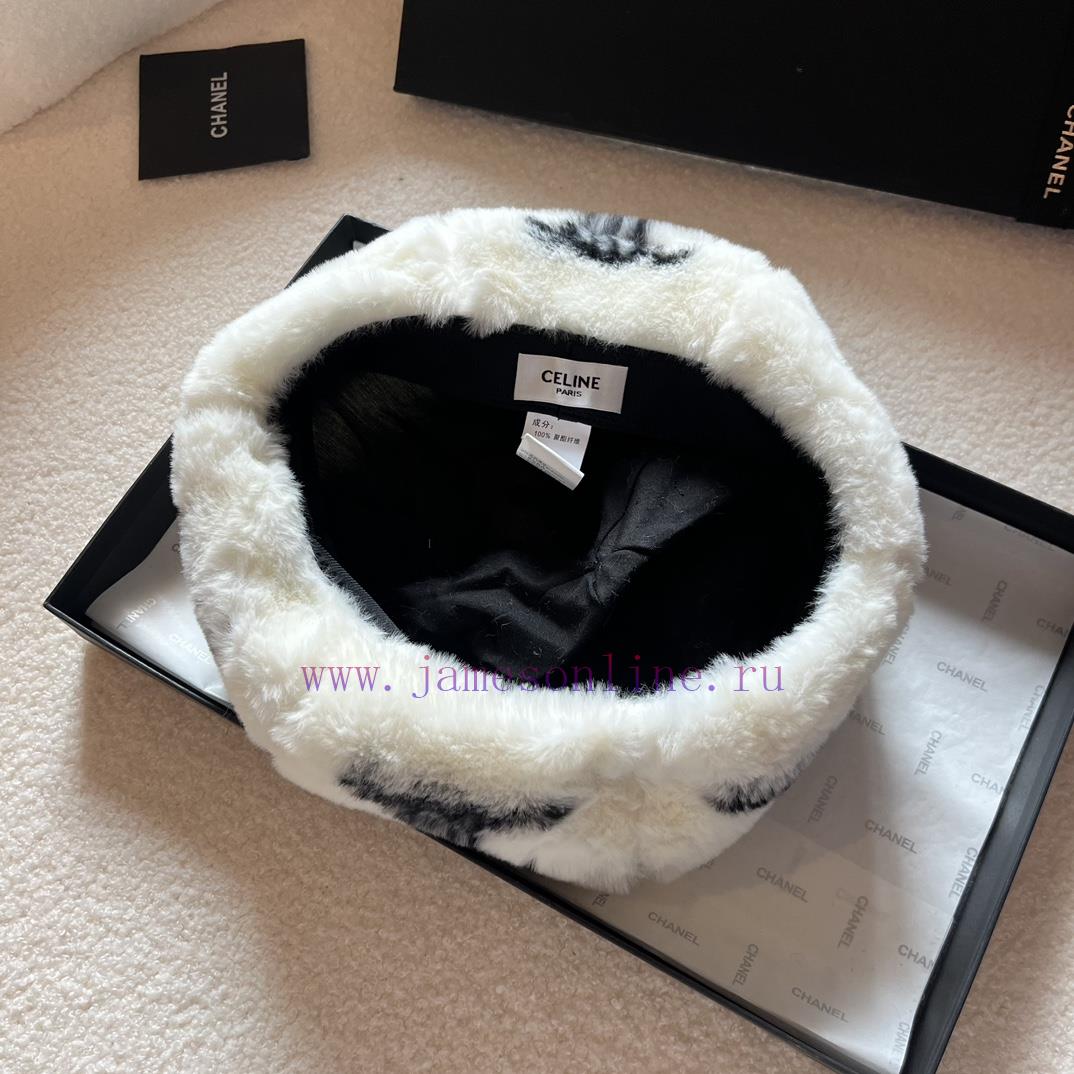 Celine's new autumn and winter beret, hairy bud octagonal hat, with a head circumference of ic7oob5h - Image 9