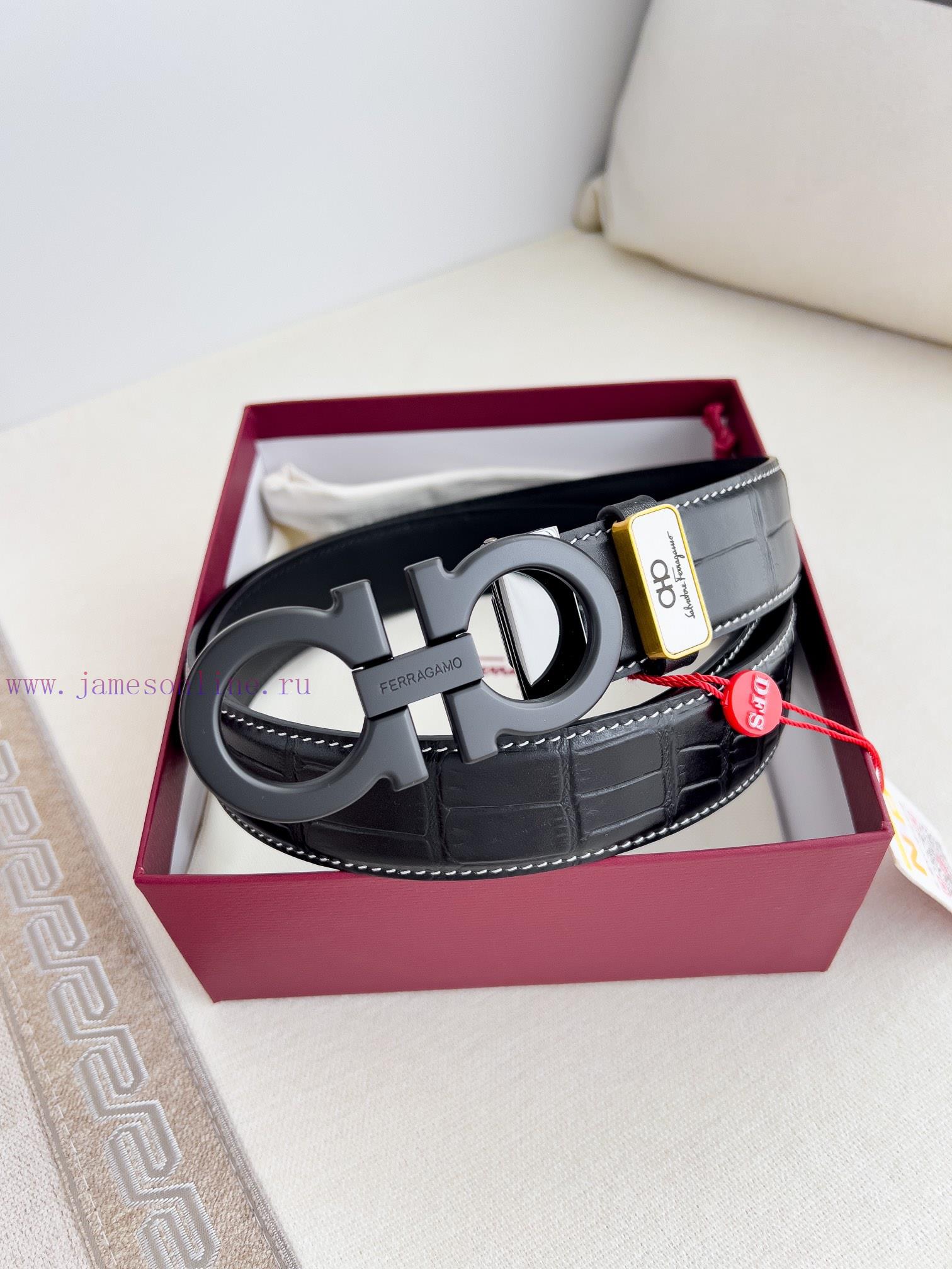 Ferragamo Ferrgamo ️ Belt and beltHanging buckle, classic hanging buckle made of pure copper mafdegk0 - Image 2
