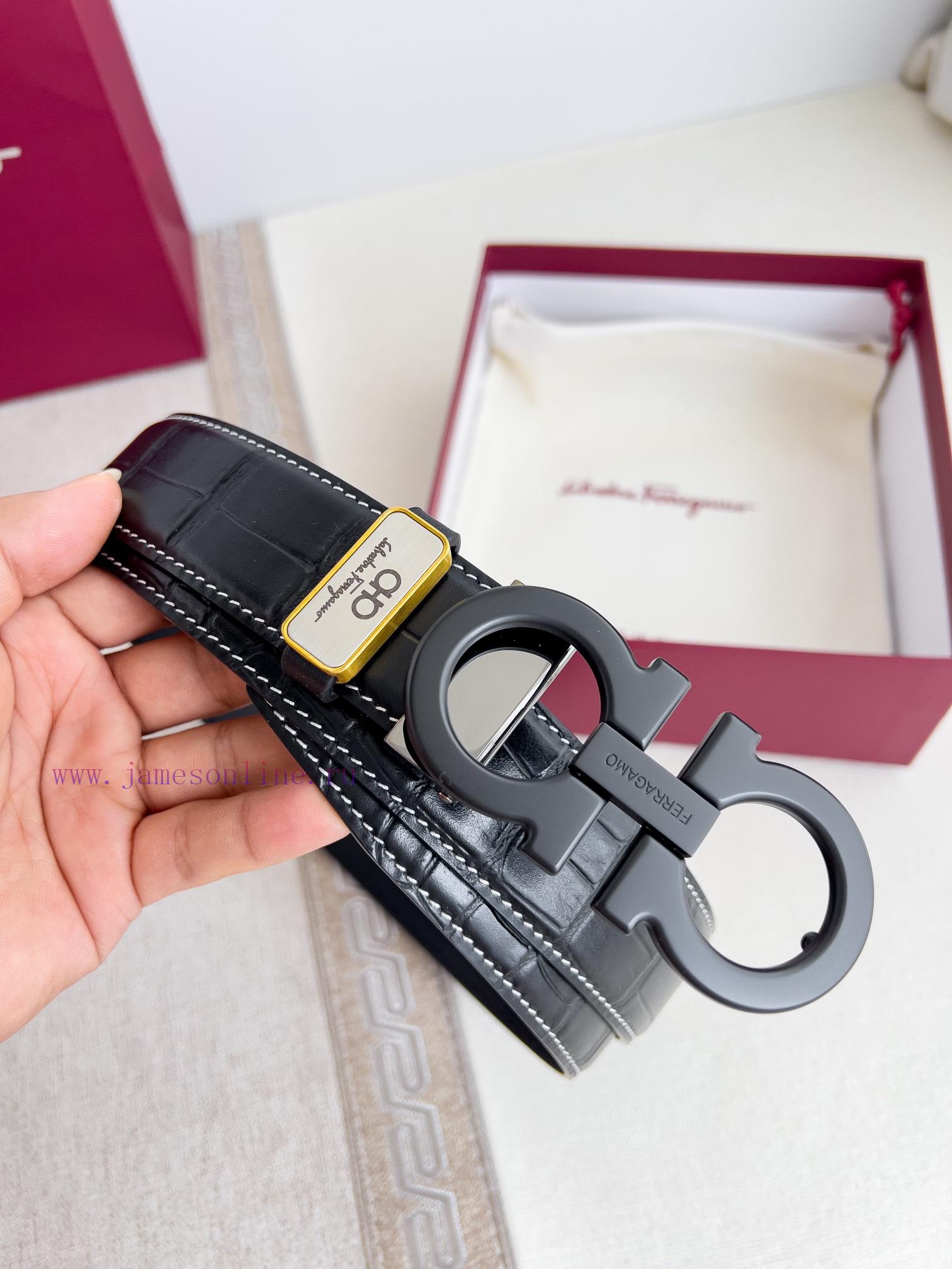 Ferragamo Ferrgamo ️ Belt and beltHanging buckle, classic hanging buckle made of pure copper mafdegk0 - Image 4