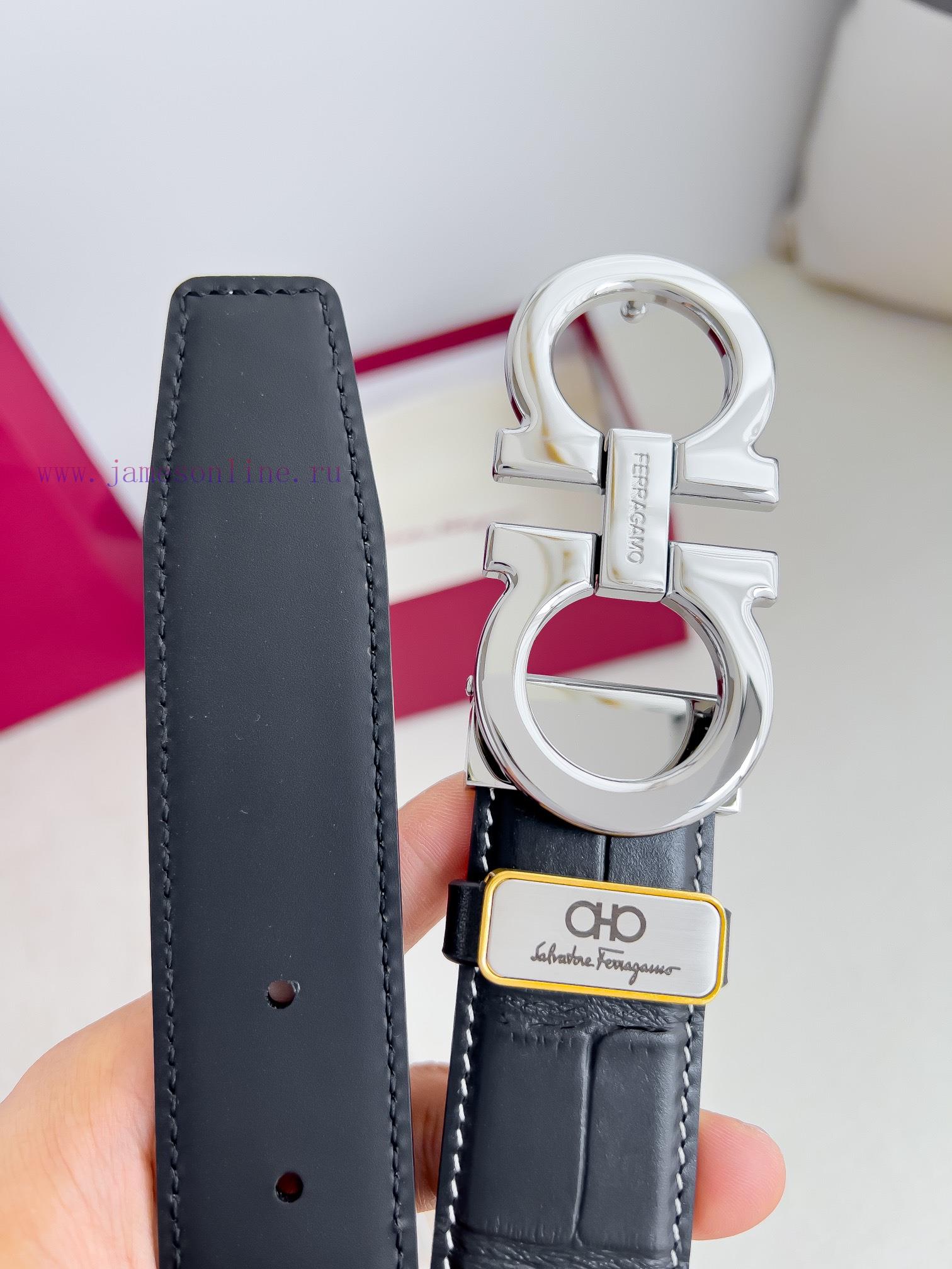 Ferragamo Ferrgamo ️ Belt and beltHanging buckle, classic hanging buckle made of pure copper mafdegk0 - Image 7