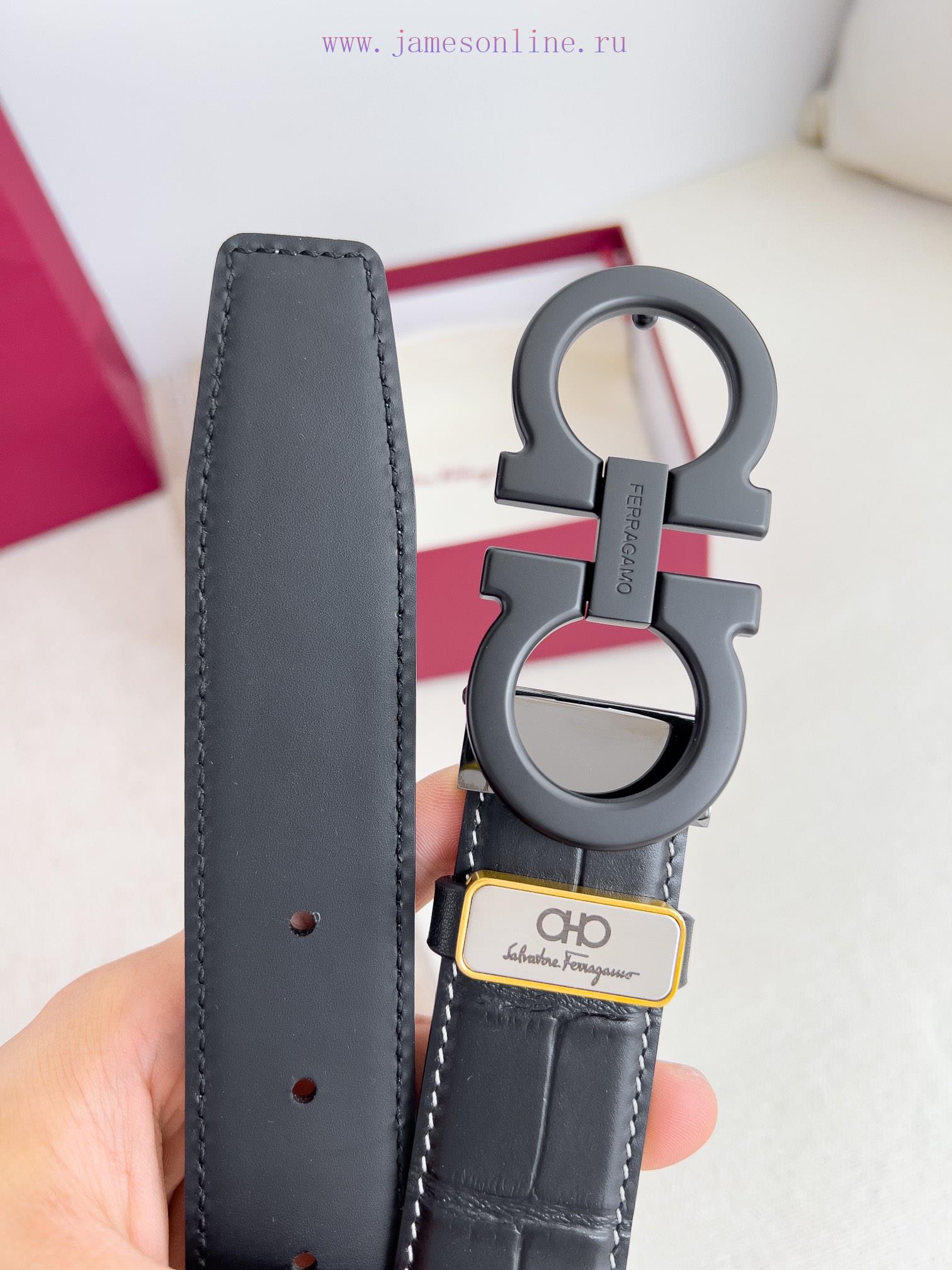 Ferragamo Ferrgamo ️ Belt and beltHanging buckle, classic hanging buckle made of pure copper mafdegk0 - Image 8