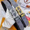 Belt LV Louis Vuitton Top Remakes-The waistband is made of 100% imported original cowhide, e sm8x0s8t