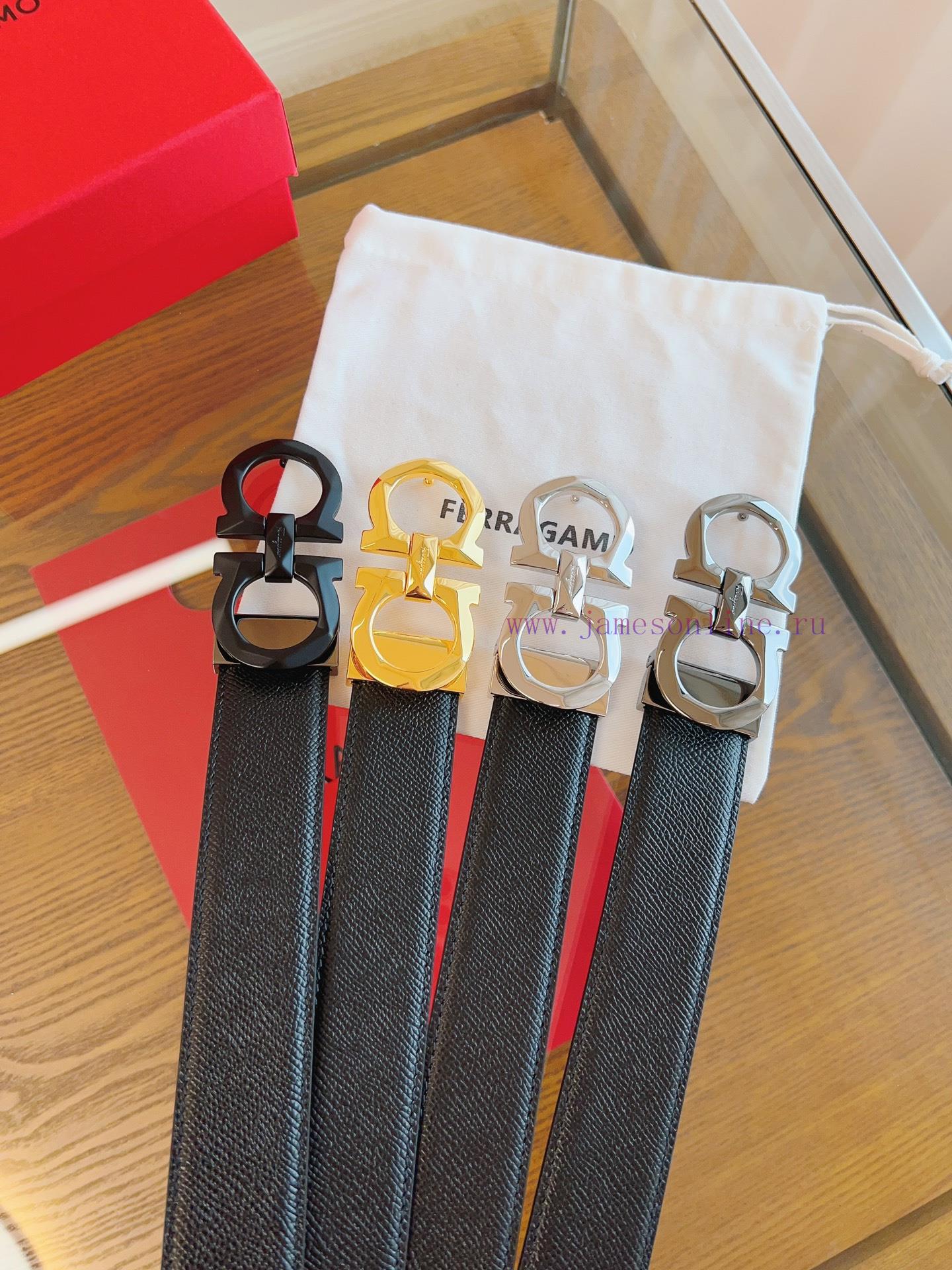 Ferragamo. FerragamoNew full width 3.5cm high-end customized men's belt double-sided importe sho9qox1