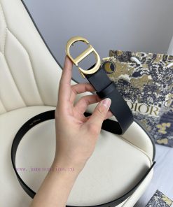 Dior 3.0cm belt with double-sided original cowhide and CD signature buckle mpofi2a3