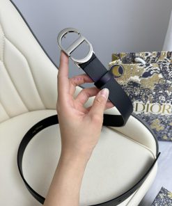 Dior 3.0cm belt with double-sided original cowhide and CD signature buckle 24abzqad