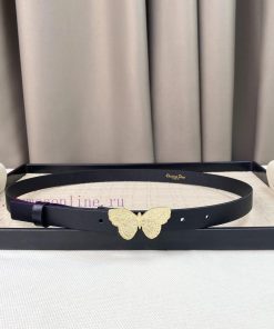Dior 24 Early Spring New C D Buckle Brass 🦋 Cowhide belt classic forever 2.0cm mjkgnoed