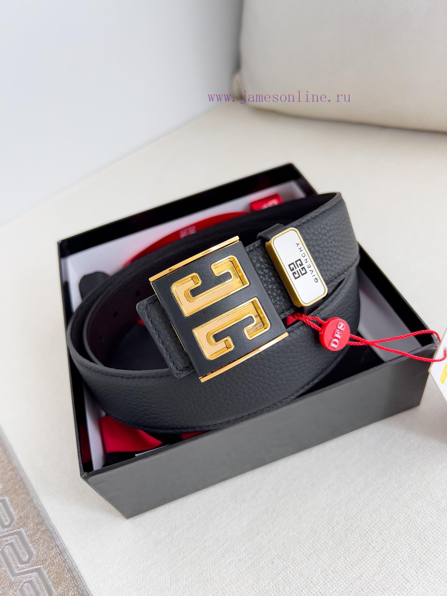 Givenchy GIVENCHY Belt ️ BeltHanging buckle, pure steel material buckle head, double-sided c 82pwjib2 - Image 2