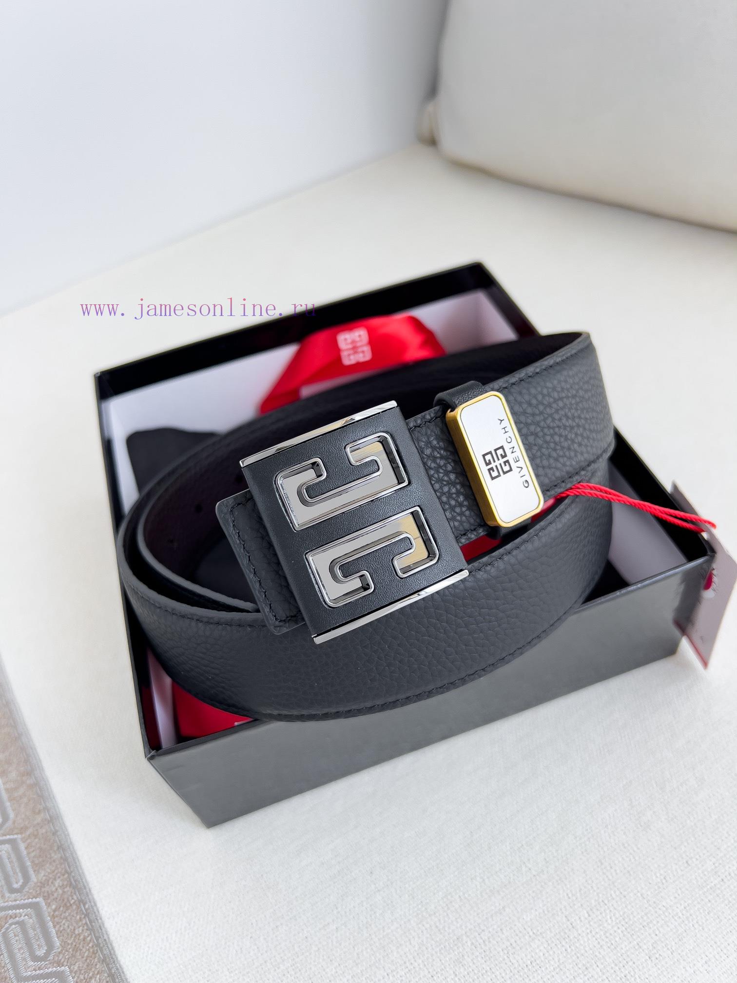 Givenchy GIVENCHY Belt ️ BeltHanging buckle, pure steel material buckle head, double-sided c v4wm1o1l - Image 2