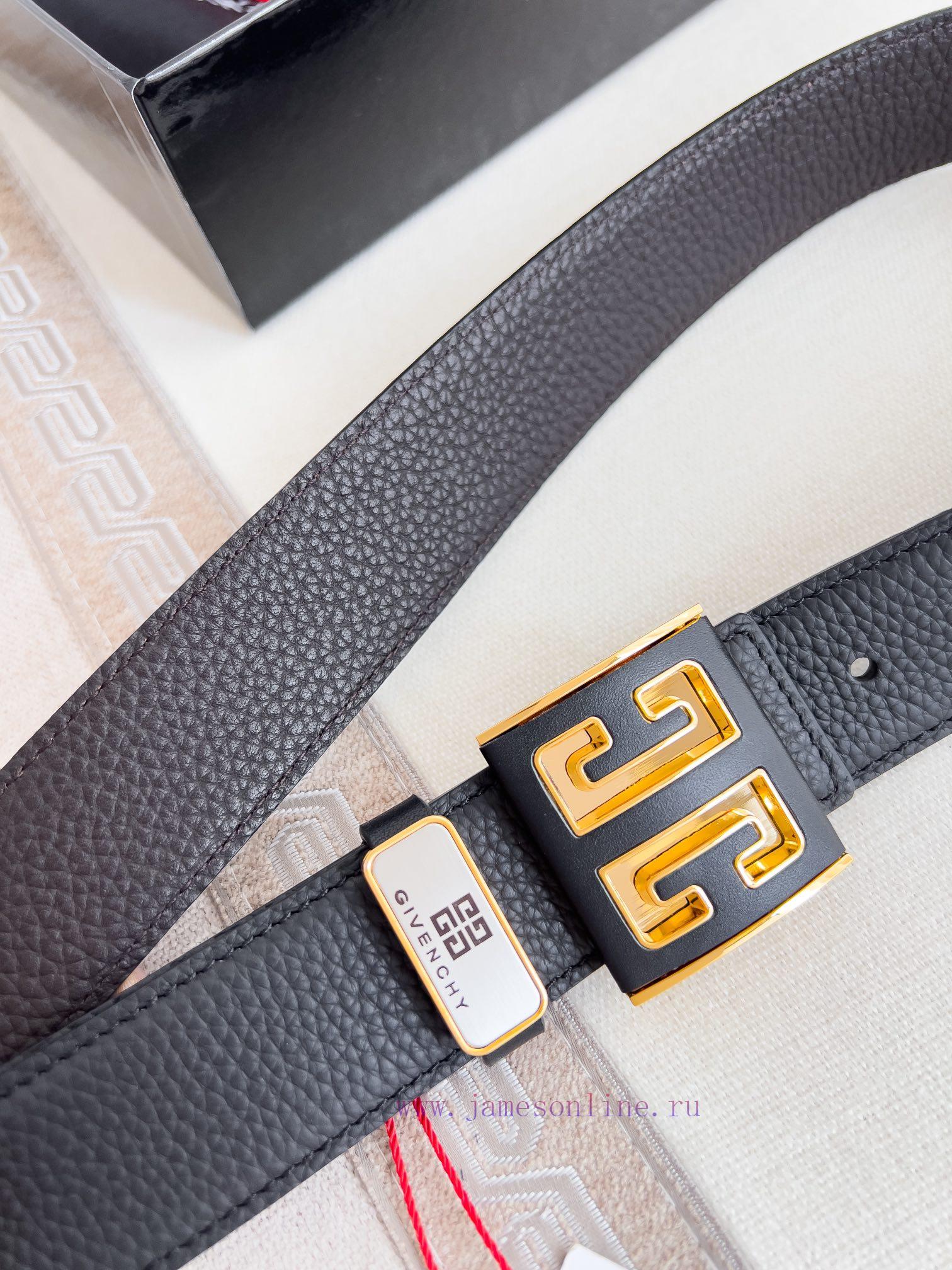 Givenchy GIVENCHY Belt ️ BeltHanging buckle, pure steel material buckle head, double-sided c 82pwjib2 - Image 5