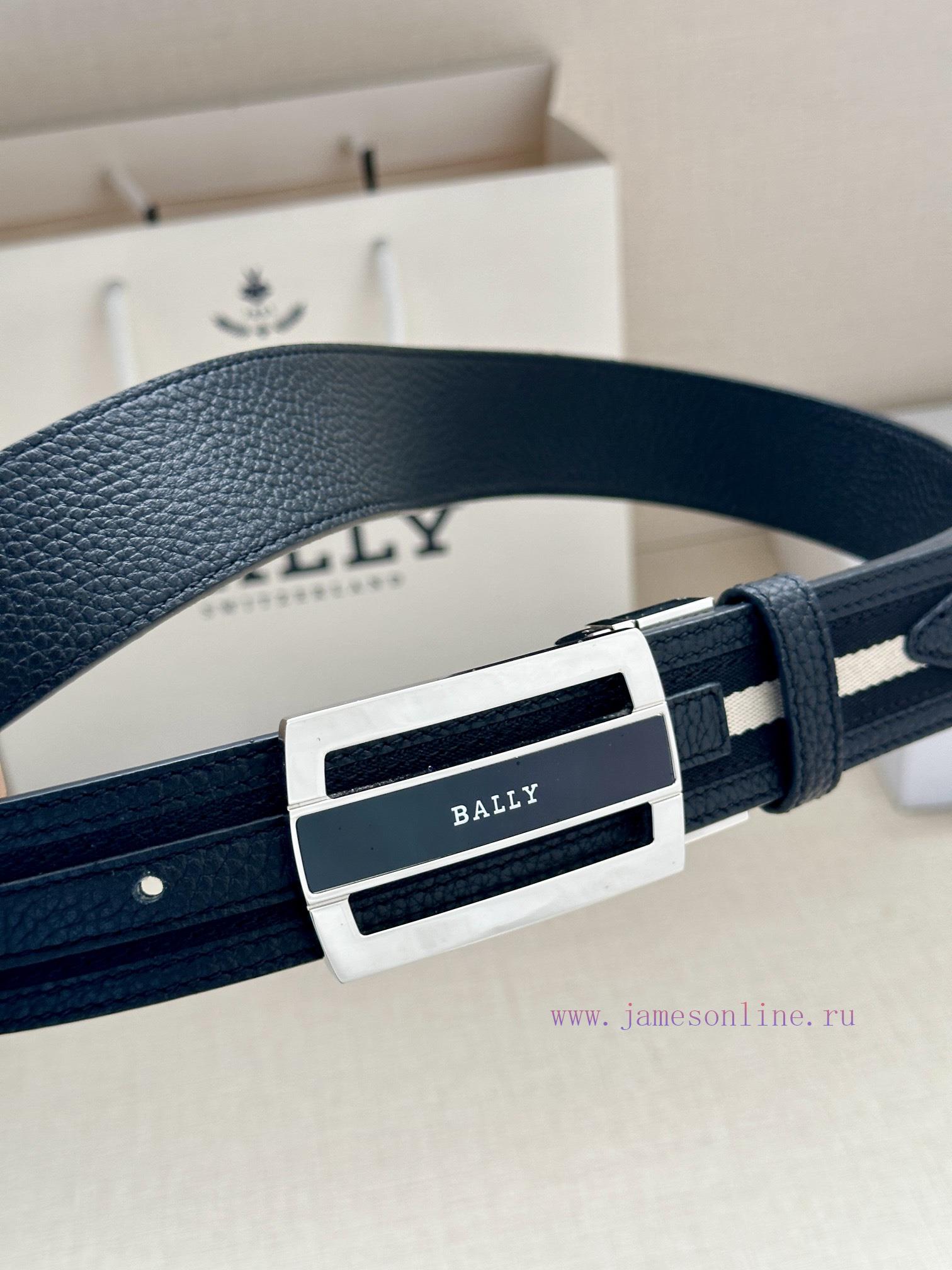 BALLY's new lychee patterned leather men's casual cloth paired with leather dual use waist b m5mjgeit - Image 3