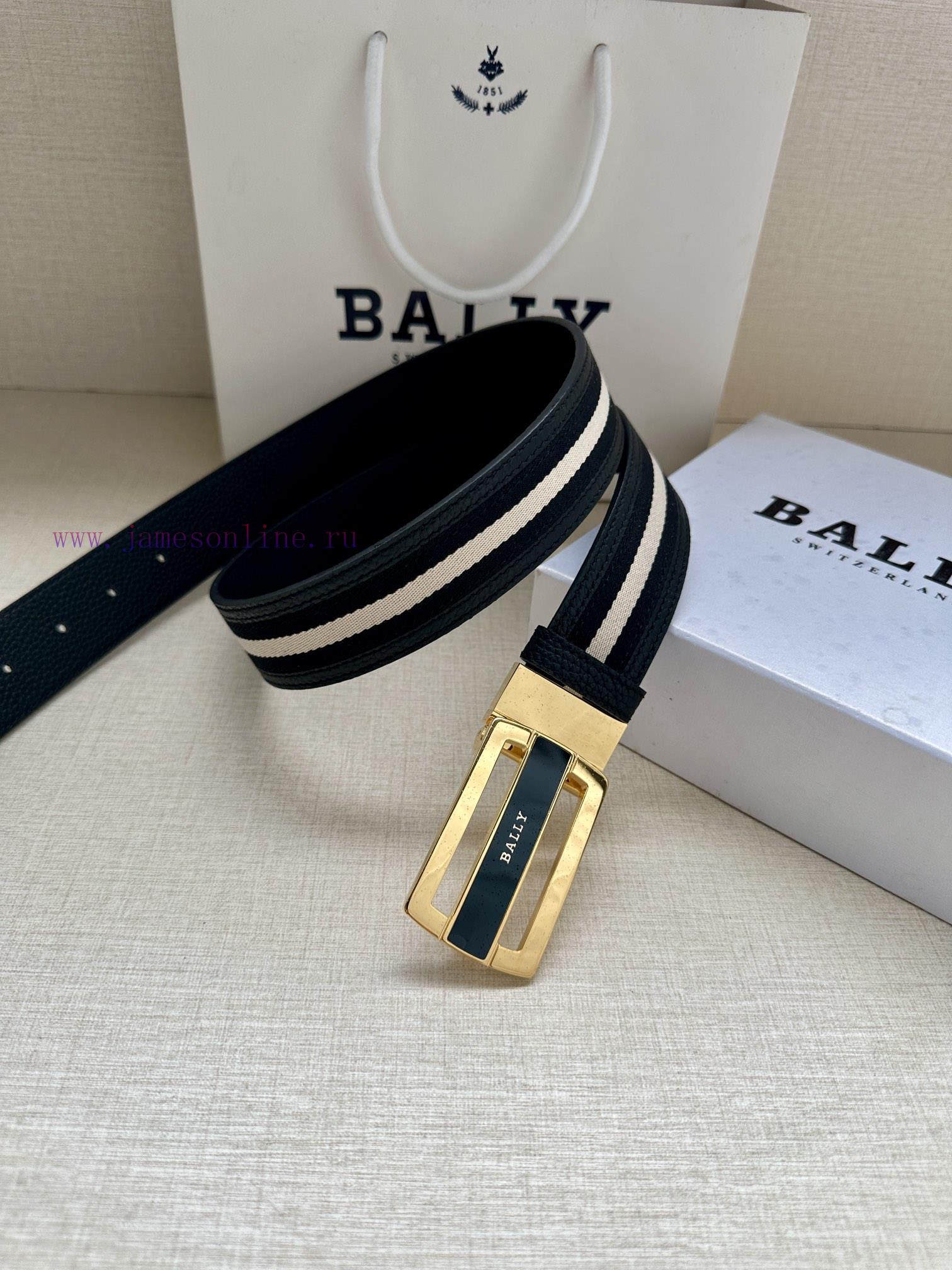 BALLY's new lychee patterned leather men's casual cloth paired with leather dual use waist b m5mjgeit - Image 9