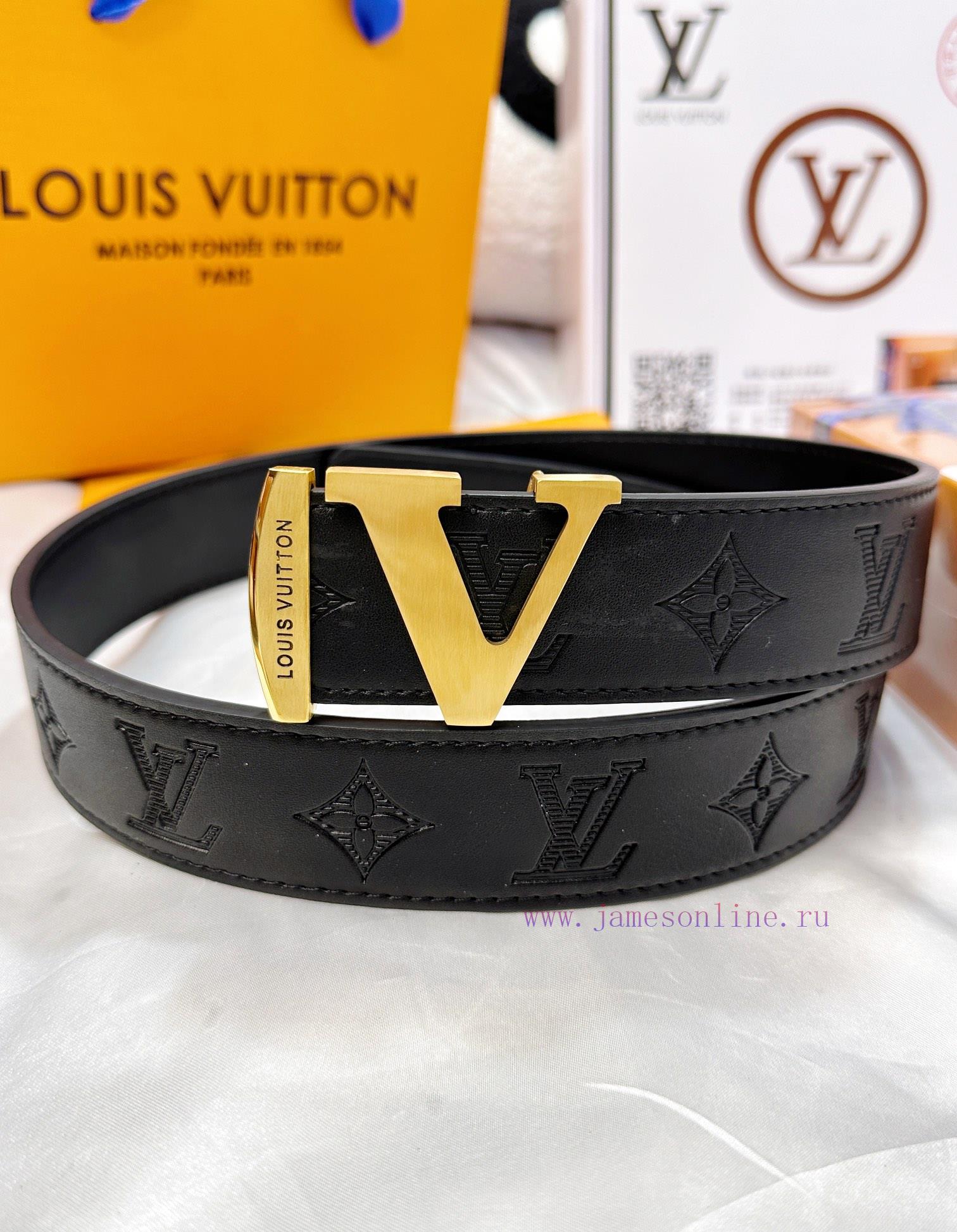 Belt LV Louis Vuitton's top tier replicaThe waistband is made of 100% cowhide, ensuring a V- y14ash49 - Image 6