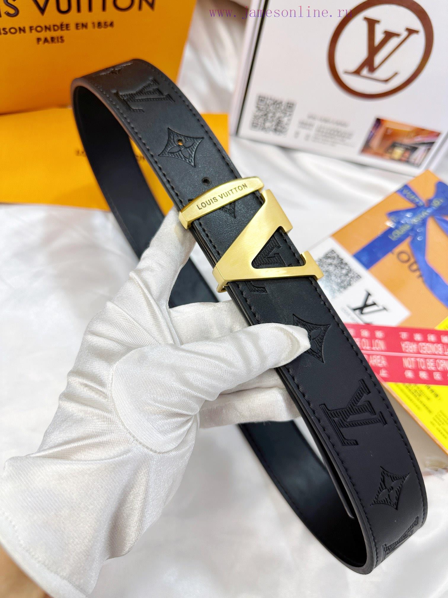 Belt LV Louis Vuitton's top tier replicaThe waistband is made of 100% cowhide, ensuring a V- y14ash49 - Image 8