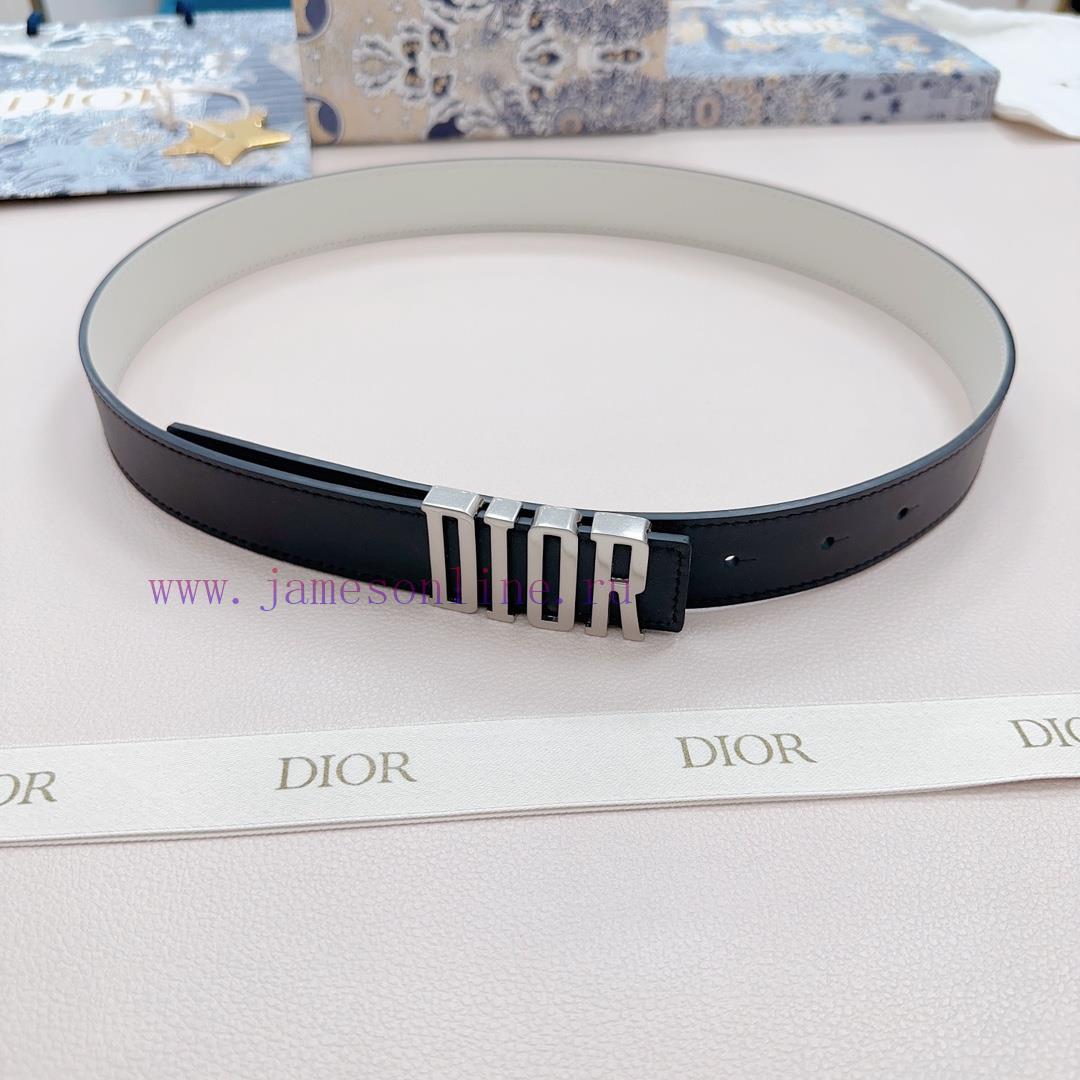 Remastered imported original factory leather belt, women's casual belt 3.0cm, Dior new style 1e59vmat - Image 4