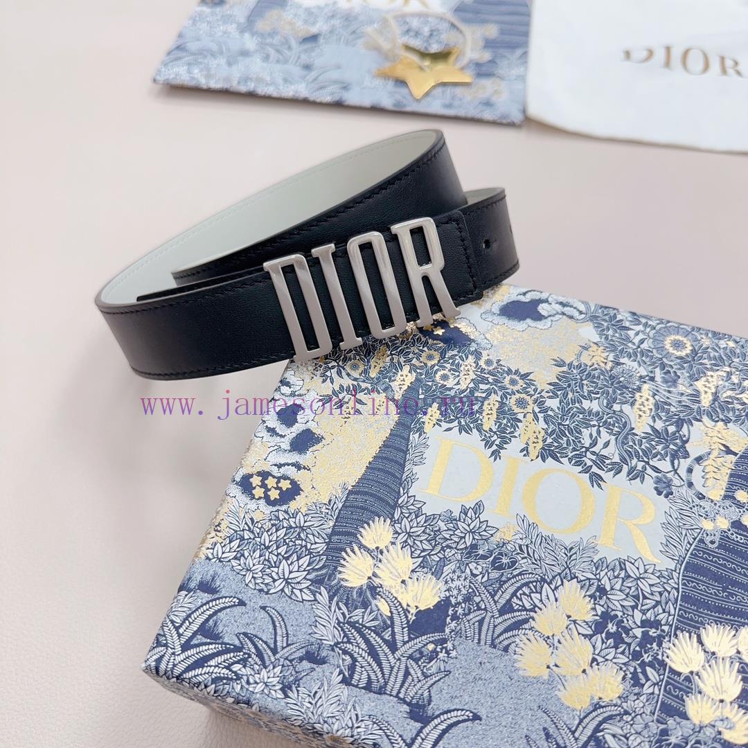 Remastered imported original factory leather belt, women's casual belt 3.0cm, Dior new style 1e59vmat - Image 6