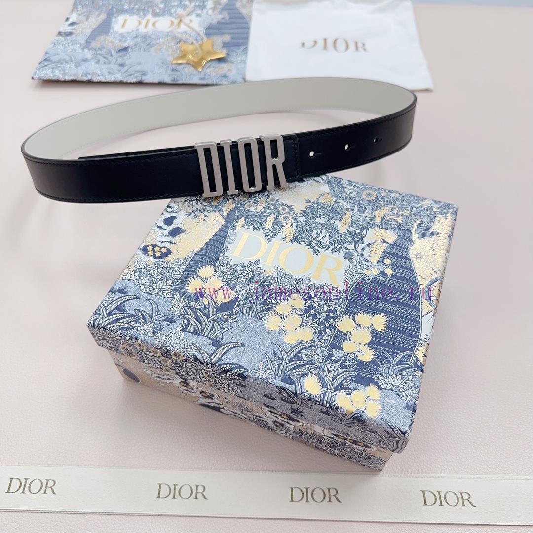 Remastered imported original factory leather belt, women's casual belt 3.0cm, Dior new style 1e59vmat - Image 9