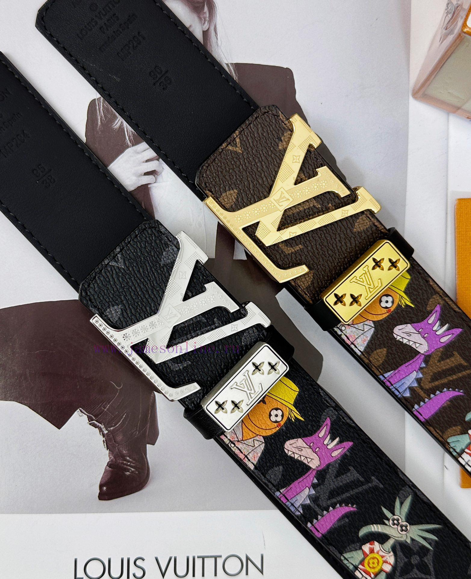 Belt LV Louis Vuitton Top Remakes-The waistband is made of 100% imported top layer cowhide, ybo3a6x0 - Image 2