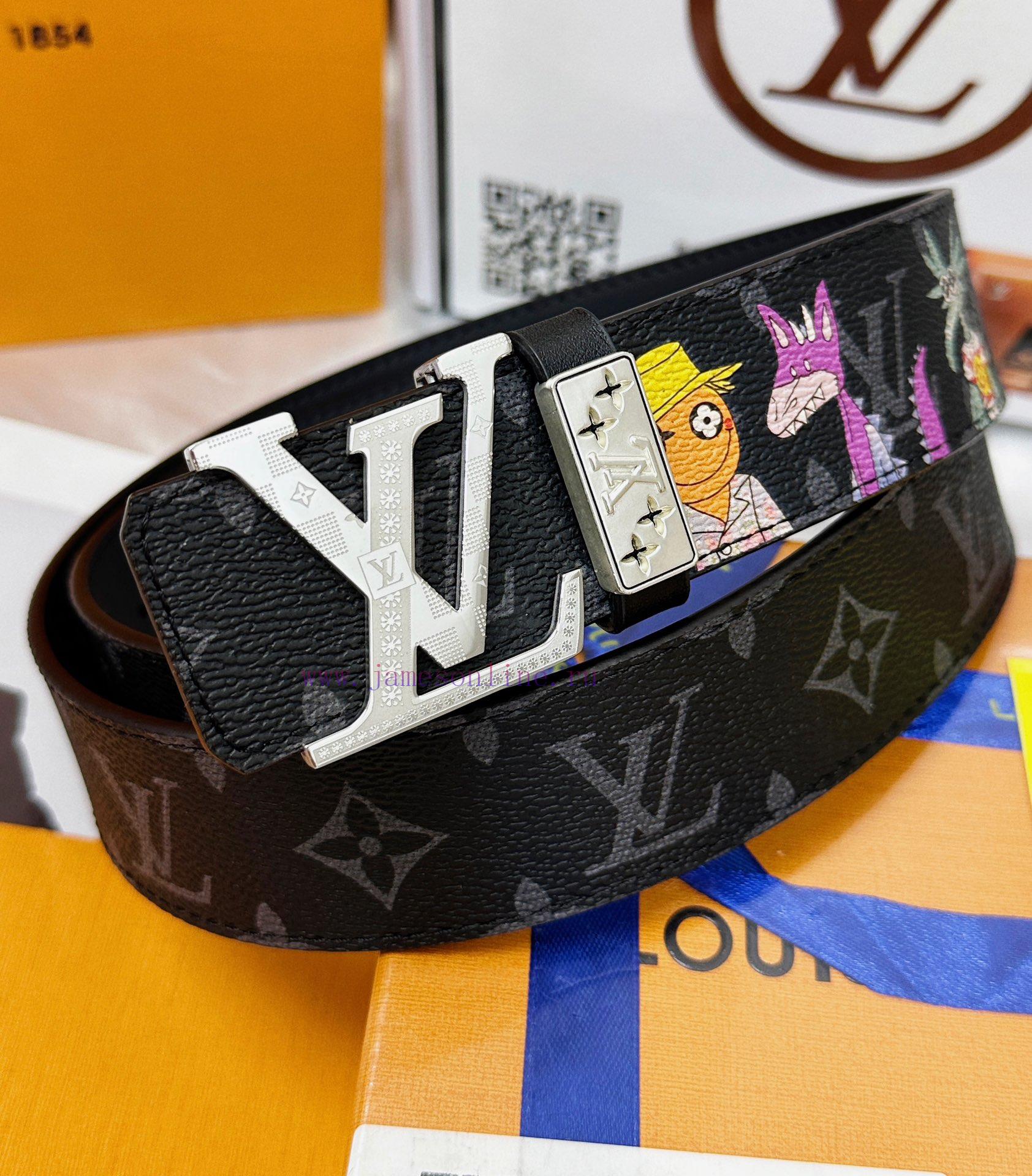 Belt LV Louis Vuitton Top Remakes-The waistband is made of 100% imported top layer cowhide, ybo3a6x0 - Image 4