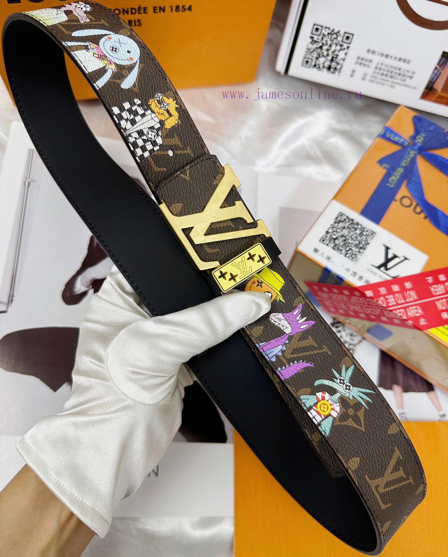 Belt LV Louis Vuitton Top Remakes-The waistband is made of 100% imported top layer cowhide, ybo3a6x0 - Image 9
