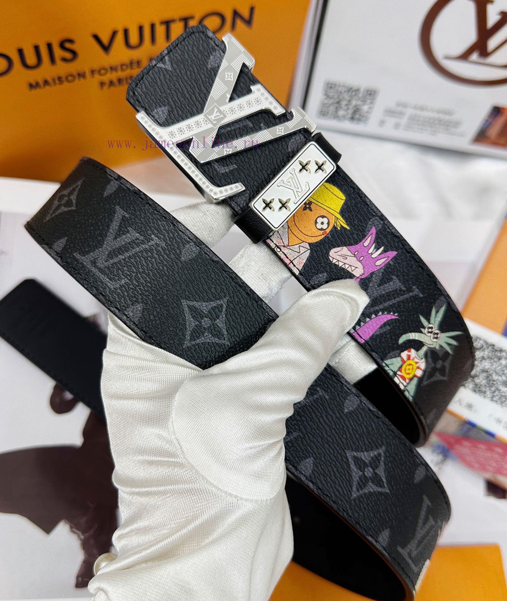 Belt LV Louis Vuitton Top Remakes-The waistband is made of 100% imported top layer cowhide, cjf2q57x - Image 4