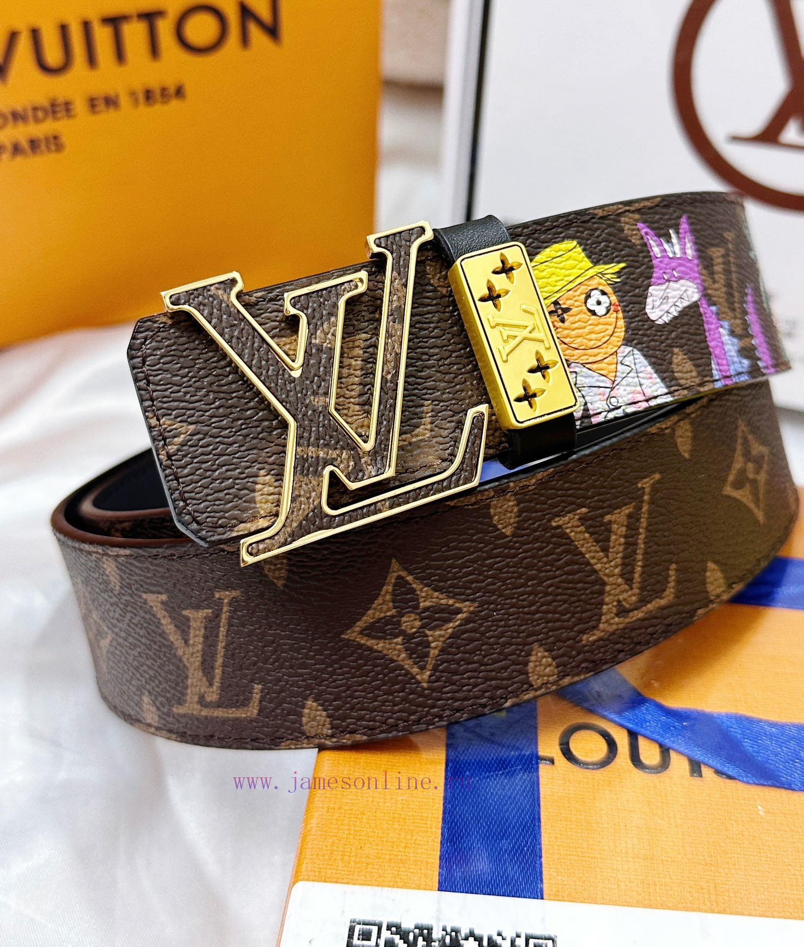 Belt LV Louis ReproductionBelt made of 100% head layer cowhide, ensuring genuine leather sti cnbmsb3t - Image 2