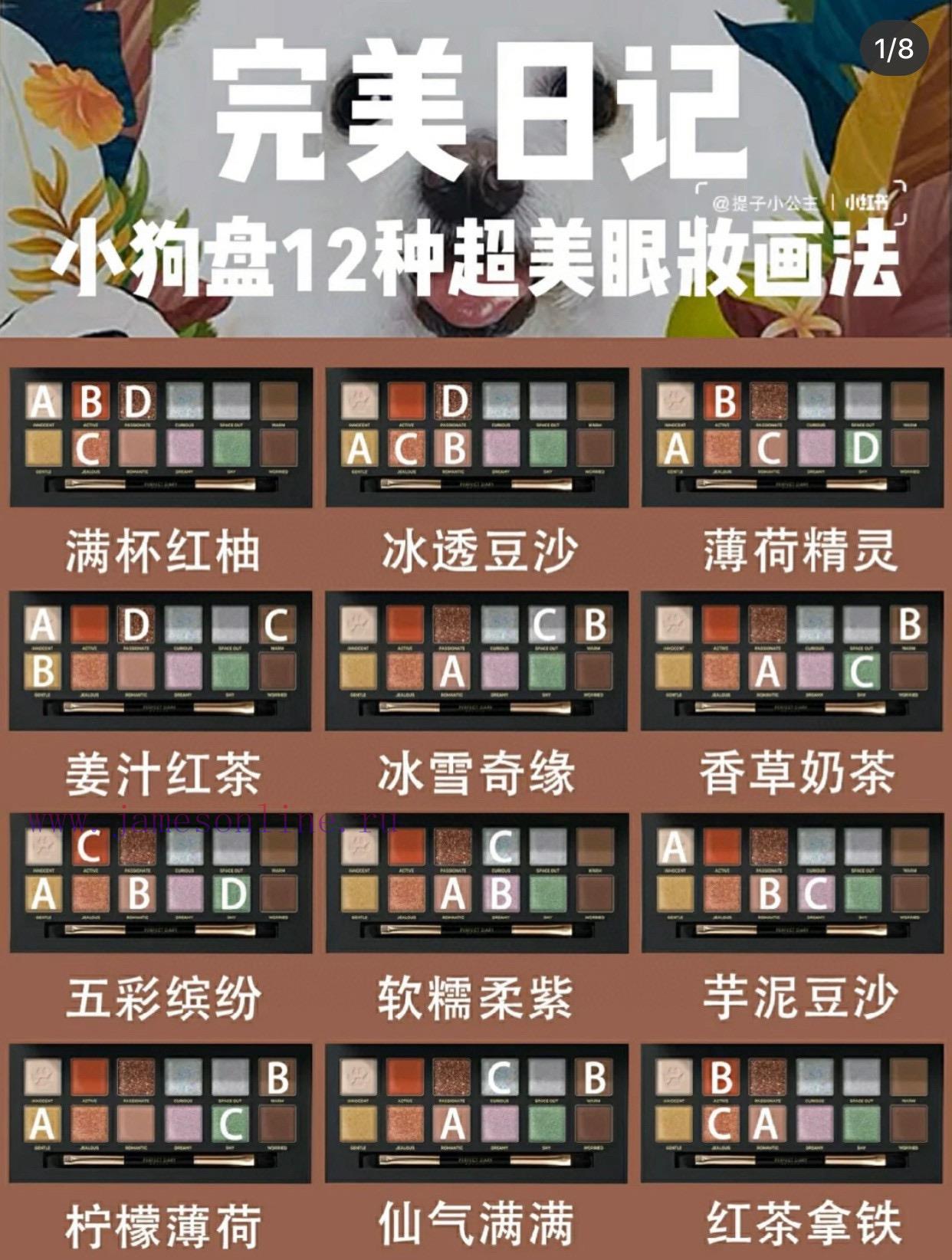 /Perfect Diary 12 Color Dog Eye Shadow Plate. Nname Female Star Power Circle Powder. This Plate 218k99f2 - Image 7