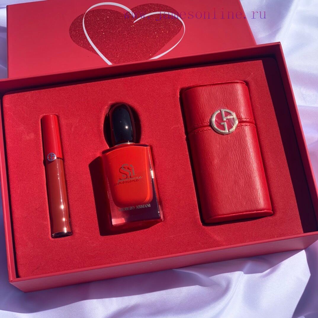 One To One/Armani Always Loves Three Piece Set With Leather BagRed Tube Lip Glaze 405 Red Favor bu9ypayc - Image 3