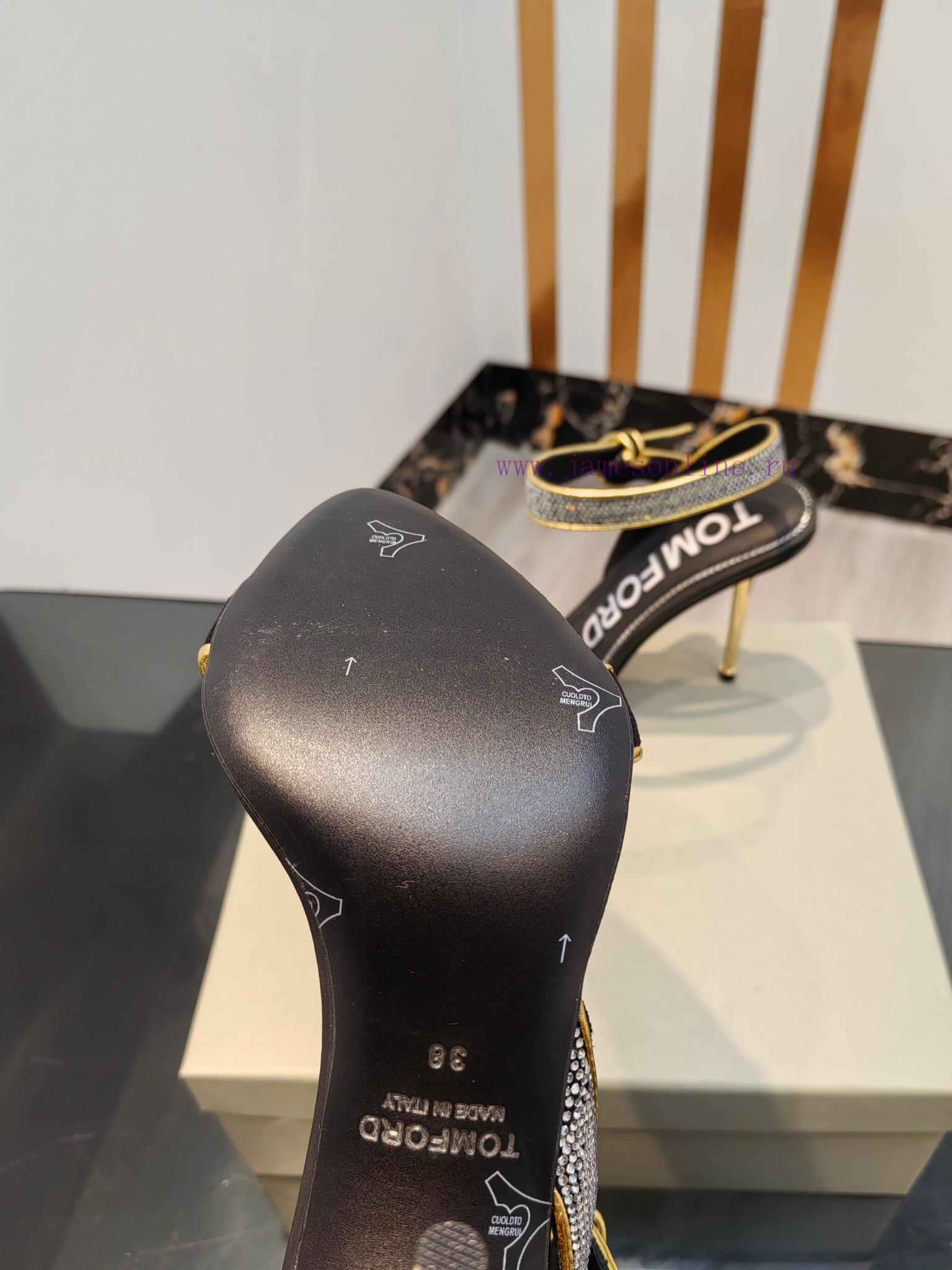 TOM FORD Top High Heel Hollow SandalsImported Yangjing Shoe Upper With Czech DiamondsFoot Pad S fg7sgatv - Image 6