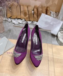 MANOLO BLAHNlK 2024 New Crystal Decoration Forged Fabric Shallow Mouth Shoesᵀᴴᴱ   ᴮᴱˢᵀ   ᴵˢ   ᶠ vjqt3yw8