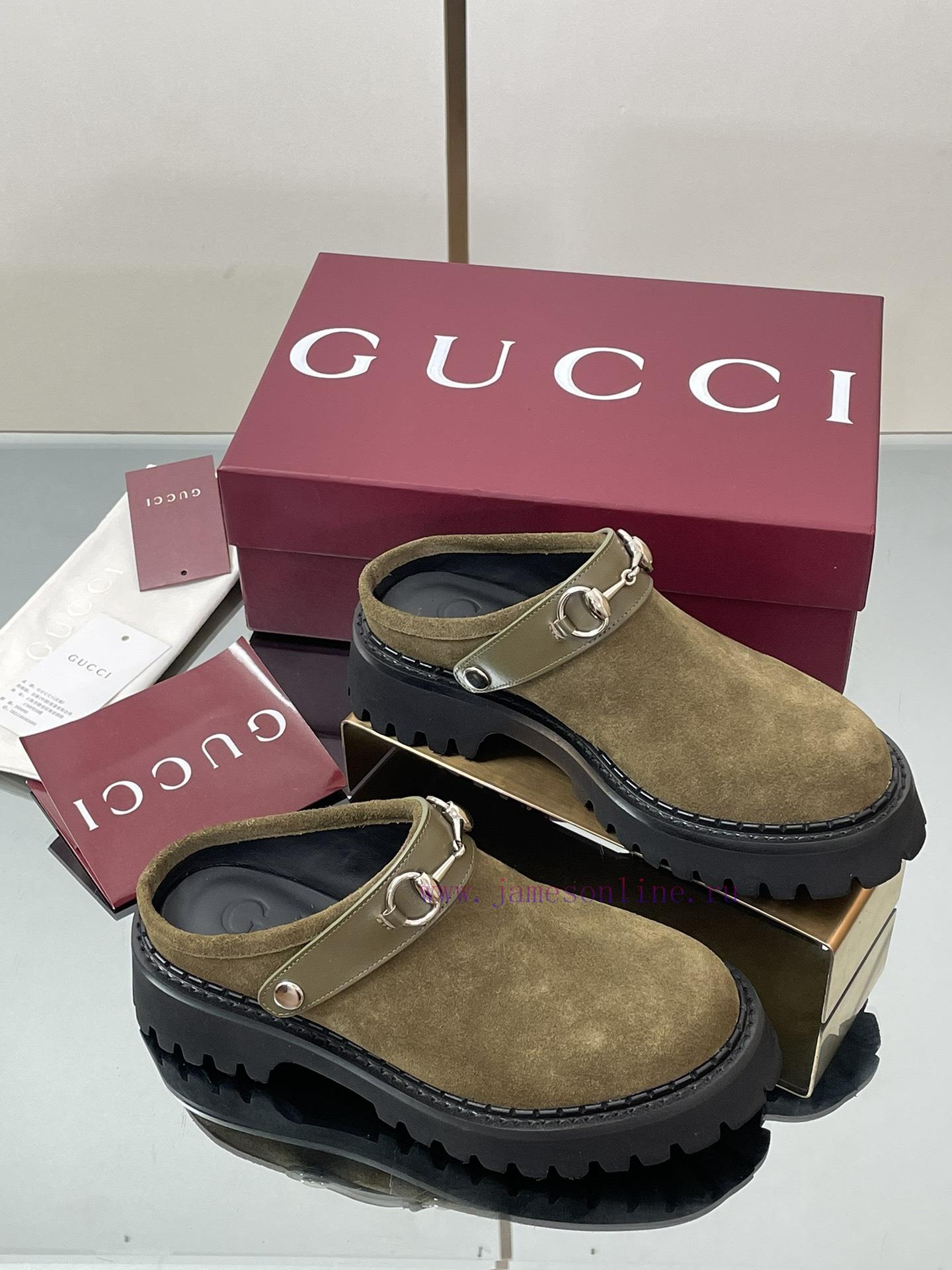 2025 Early Autumn GUCCI Women's Horseneck Buckle M ü Ller Shoes New Grooved Sole Le Fu Shoes La a0vwy513 - Image 2