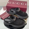 2025 Early Autumn GUCCI Women's Horseneck Buckle M ü Ller Shoes New Grooved Sole Le Fu Shoes La 5mk5bbvl