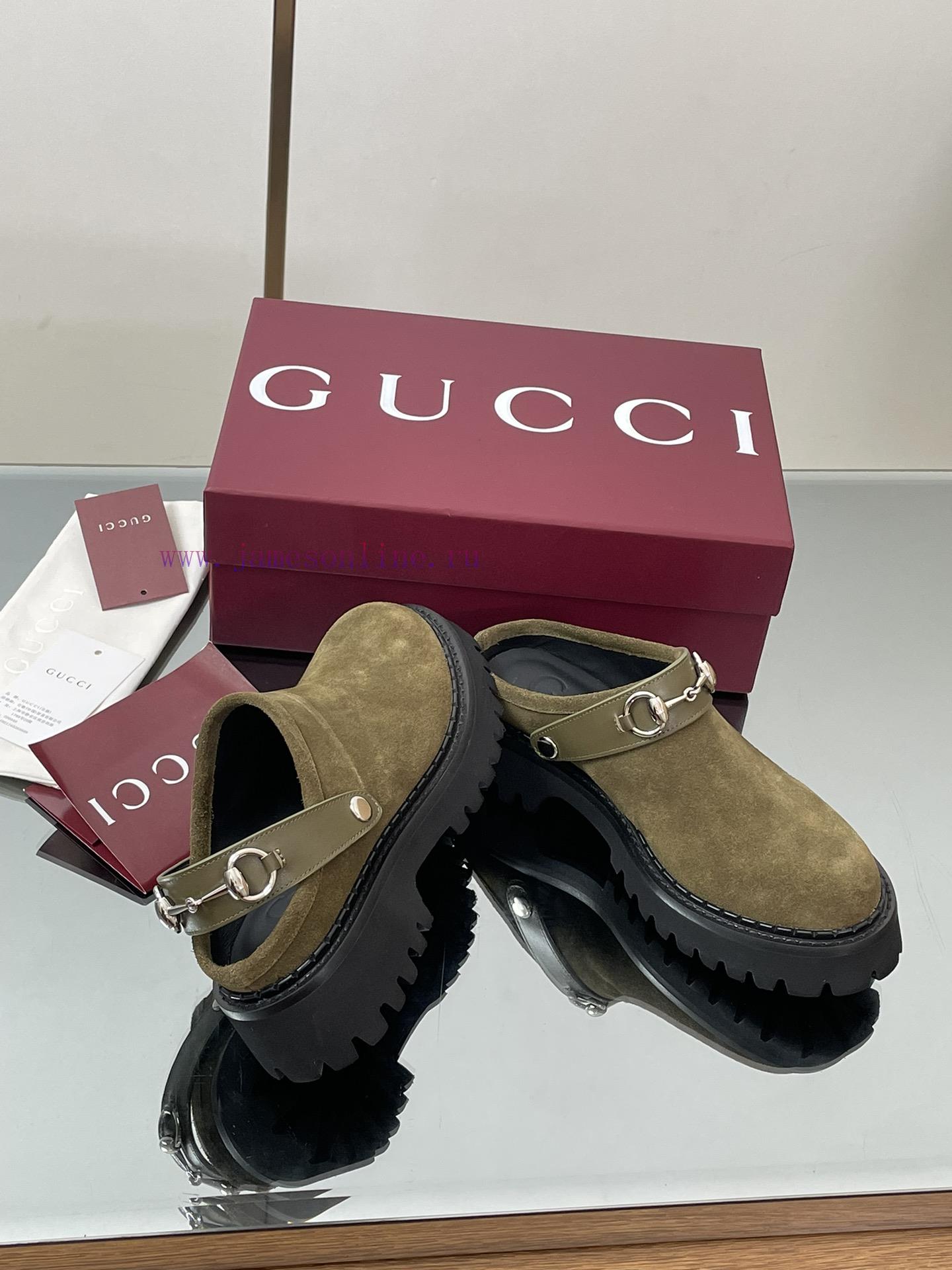 2025 Early Autumn GUCCI Women's Horseneck Buckle M ü Ller Shoes New Grooved Sole Le Fu Shoes La a0vwy513 - Image 6