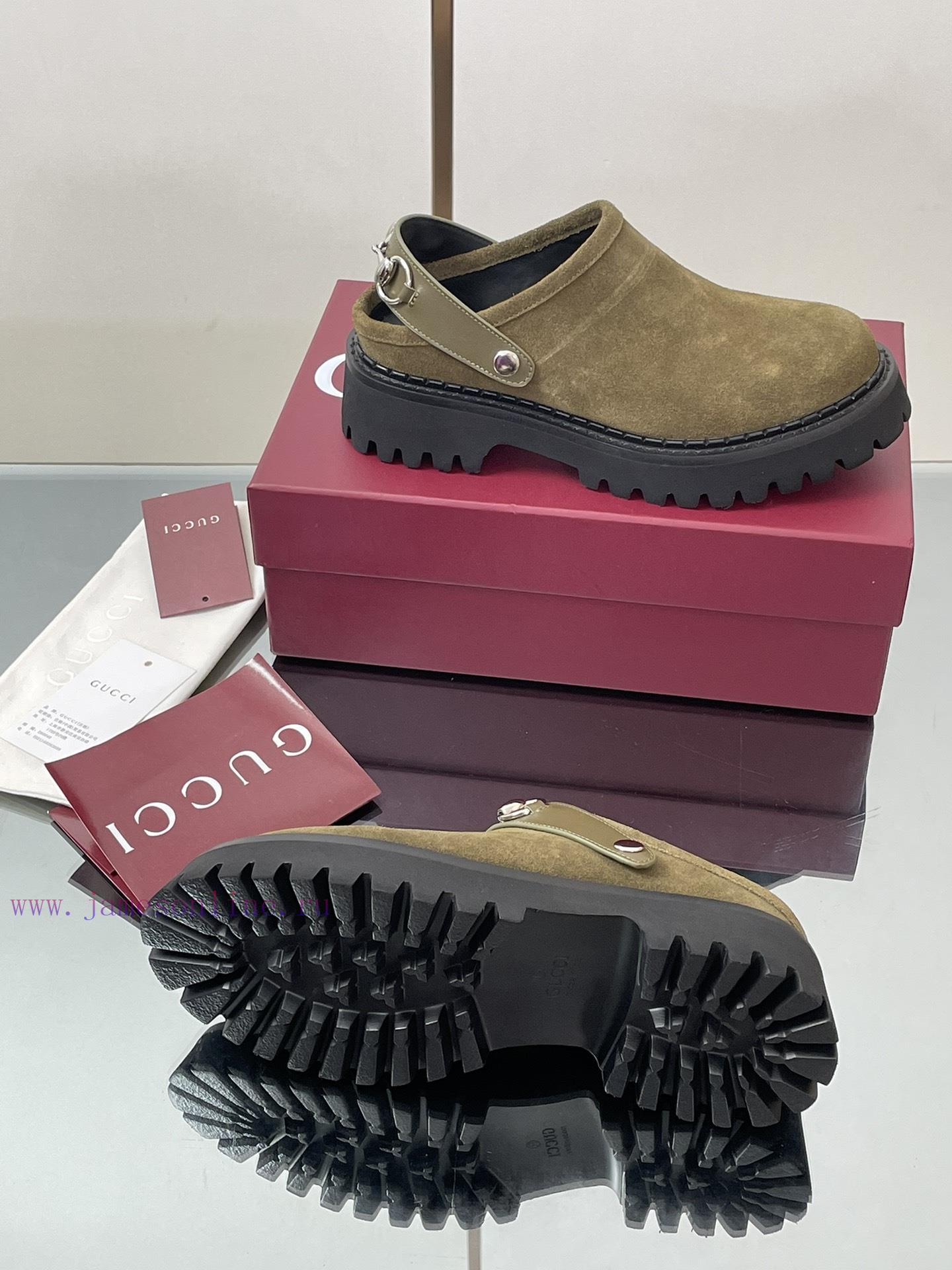 2025 Early Autumn GUCCI Women's Horseneck Buckle M ü Ller Shoes New Grooved Sole Le Fu Shoes La a0vwy513 - Image 10